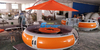 Parties de loisirs en bateau à beignets pour barbecue en fibre de verre