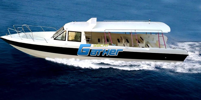 Utilisation commerciale d'un bateau à passagers à toit rigide de 38 pieds