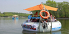 Parties de loisirs en bateau à beignets pour barbecue en fibre de verre